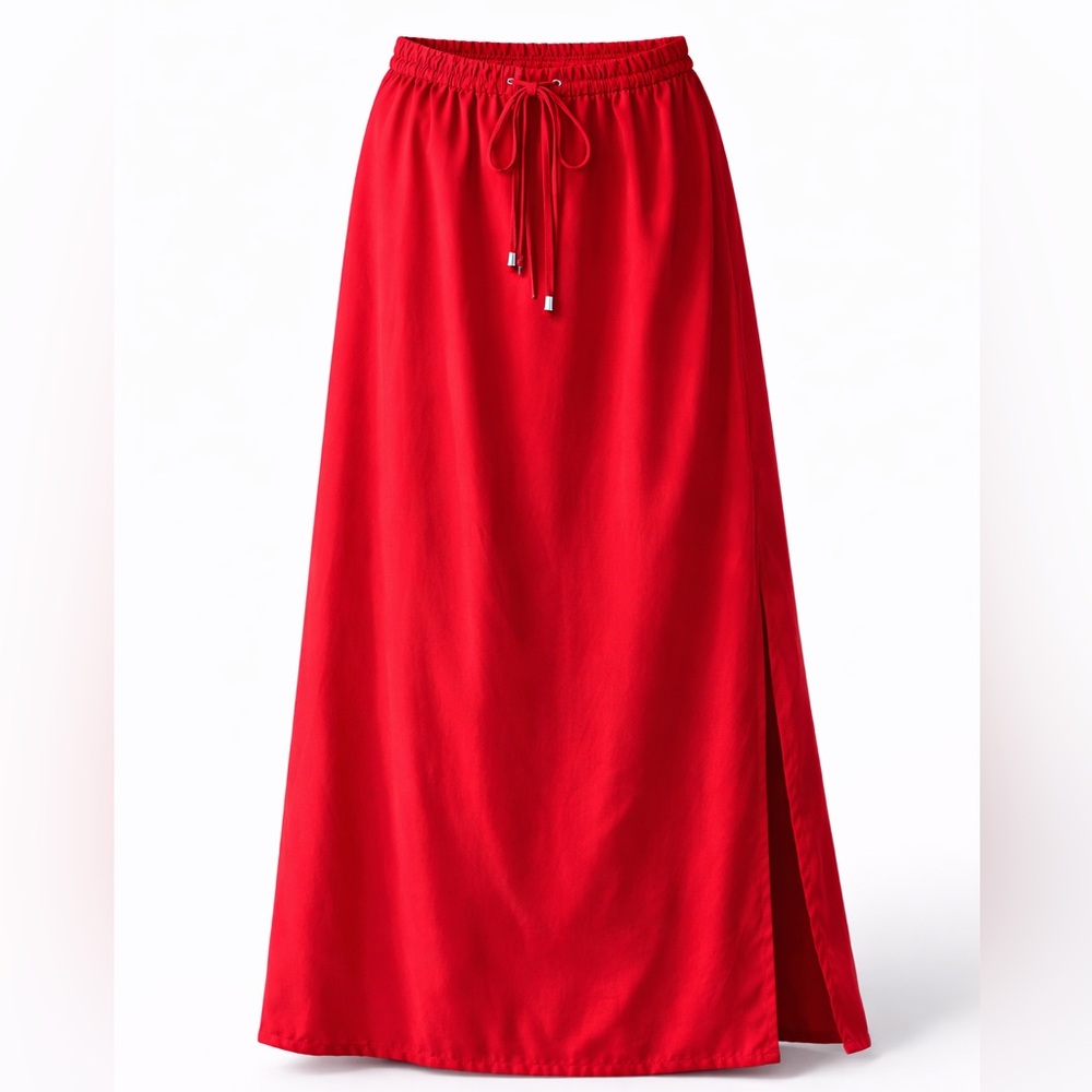 Fashion Red Maxi Skirt for Women